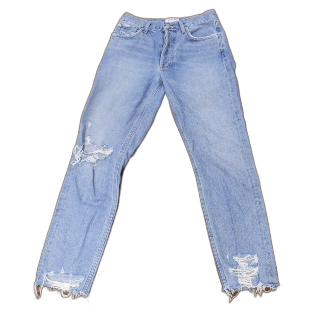 Agolde Jamie High Rise Button Fly Denim Blue Jeans Pants Women's Size 26 - Picture 4 of 5